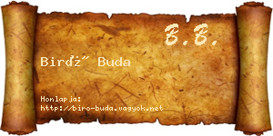 Biró Buda névjegykártya