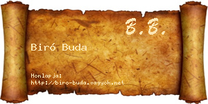 Biró Buda névjegykártya